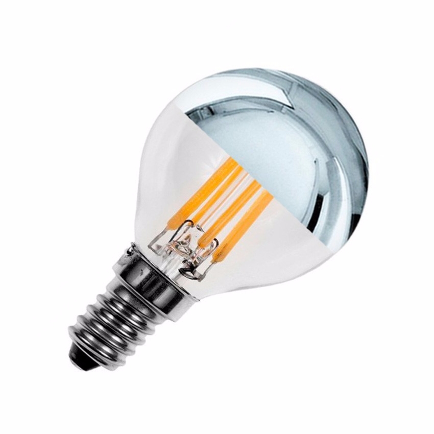 Ampoule LED tête miroir E14 Capella G45 argent 4,5W 2700K dimmable