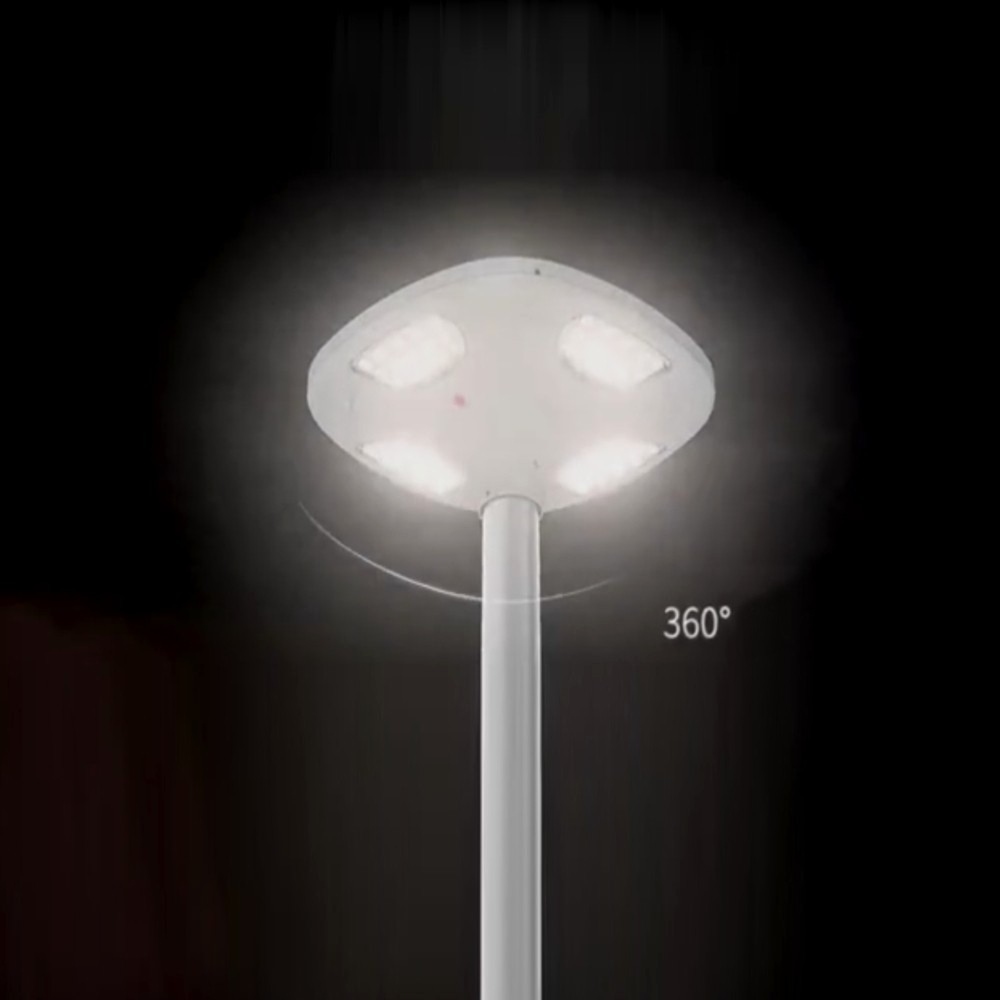 Tête de lampadaire solaire Led professionnel 100W 6000k blanc froid ip65